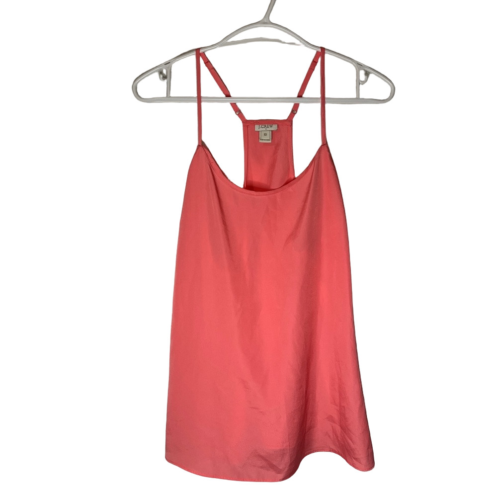 J Crew Pink Camisole Top Spaghetti Straps Women's Size 10